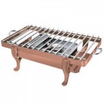 Eastern Tabletop 3915GS 8 Qt. Stainless Steel Rectangular Induction / Traditional Chafer with Stand and Hinged Glass Dome Cover