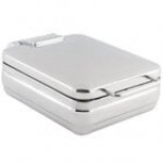 Bon Chef 20308 4 Qt. Stainless Steel Hinged Top Half Size Induction Chafer with Glass Window