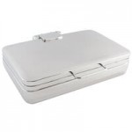 Bon Chef 20308 4 Qt. Stainless Steel Hinged Top Half Size Induction Chafer with Glass Window