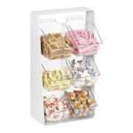 Cal-Mil Classic White 3-Tier 6-Compartment Plastic Condiment Organizer with Removable Compartments Cal-Mil Classic White 3-Tier 6-Compartment Plastic Condiment Organizer with Removable Compartments