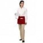 Chef Revival Red Poly-Cotton Customizable Waist Apron with 3 Pockets - 12 Chef Revival Red Poly-Cotton Customizable Waist Apron with 3 Pockets - 12