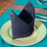 Intedge Navy Blue 65/35 Polycotton Blend Cloth Napkins, 22 Intedge Navy Blue 65/35 Polycotton Blend Cloth Napkins, 22
