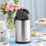 Acopa 3.5 Liter Stainless Steel Lined Airpot with Metal Lever