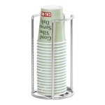 Cal-Mil Milo Chrome Round 1-Compartment Countertop Cup / Lid Organizer 23806-49 Cal-Mil Milo Chrome Round 1-Compartment Countertop Cup / Lid Organizer 23806-49