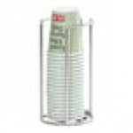 Cal-Mil Milo Chrome Round 1-Compartment Countertop Cup / Lid Organizer 23806-49 Cal-Mil Milo Chrome Round 1-Compartment Countertop Cup / Lid Organizer 23806-49