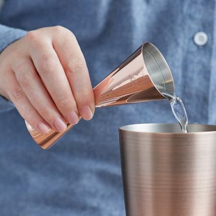 Barfly® M37090CP 1 oz. & 2 oz. Copper-Plated Slim Style Jigger Barfly® M37090CP 1 oz. & 2 oz. Copper-Plated Slim Style Jigger