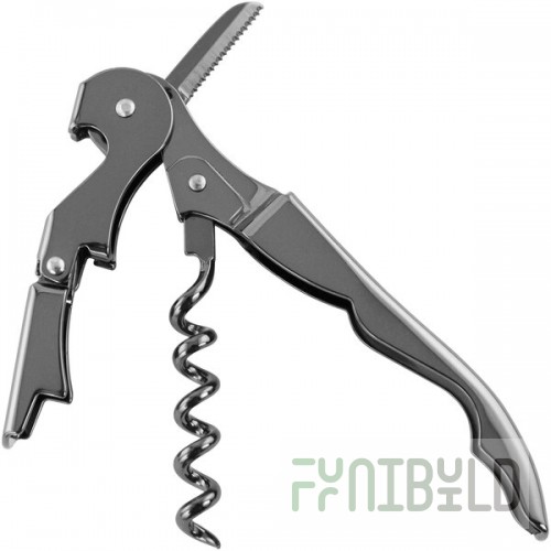 Franmara Duo-Lever Graphite Plated Stainless Steel Waiter's Corkscrew 5408-63