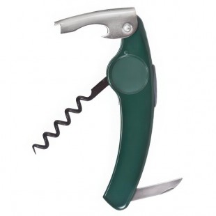 Franmara 3270-12 Grenouille Waiter's Corkscrew with Curved Green Handle