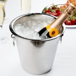 Acopa 4 Qt. Smooth Stainless Steel Wine / Champagne Bucket