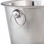 Acopa 4 Qt. Smooth Stainless Steel Wine / Champagne Bucket