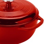 Lodge EC6D43 6 Qt. Island Spice Red Enameled Cast Iron Dutch Oven Lodge EC6D43 6 Qt. Island Spice Red Enameled Cast Iron Dutch Oven