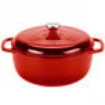 Lodge EC6D43 6 Qt. Island Spice Red Enameled Cast Iron Dutch Oven Lodge EC6D43 6 Qt. Island Spice Red Enameled Cast Iron Dutch Oven
