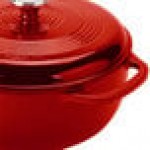 Lodge EC6D43 6 Qt. Island Spice Red Enameled Cast Iron Dutch Oven Lodge EC6D43 6 Qt. Island Spice Red Enameled Cast Iron Dutch Oven