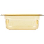 Vollrath 9092410 Super Pan® 1/9 Size Amber High Heat Plastic Food Pan - 2 1/2 Vollrath 9092410 Super Pan® 1/9 Size Amber High Heat Plastic Food Pan - 2 1/2