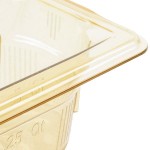 Vollrath 9092410 Super Pan® 1/9 Size Amber High Heat Plastic Food Pan - 2 1/2 Vollrath 9092410 Super Pan® 1/9 Size Amber High Heat Plastic Food Pan - 2 1/2