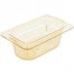 Vollrath 9092410 Super Pan® 1/9 Size Amber High Heat Plastic Food Pan - 2 1/2 Vollrath 9092410 Super Pan® 1/9 Size Amber High Heat Plastic Food Pan - 2 1/2