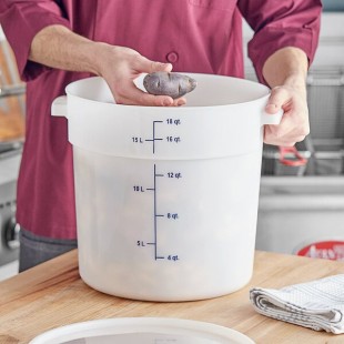 Vigor 18 Qt. White Round Polyethylene Food Storage Container Vigor 18 Qt. White Round Polyethylene Food Storage Container