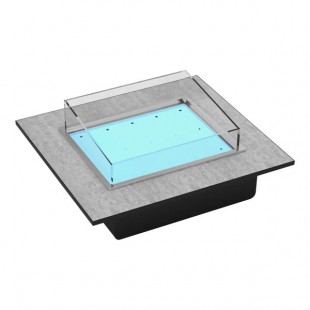 Bon Chef NX-12-SD-B-C Nexus Half Size Black / Concrete Seafood Display / Cold Drop-In Food Well - 120V, 200W Bon Chef NX-12-SD-B-C Nexus Half Size Black / Concrete Seafood Display / Cold Drop-In Food Well - 120V, 200W