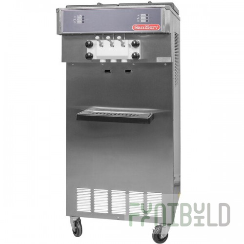 SaniServ 522 AIR Twist 34 Qt. Air Cooled Soft Serve Ice Cream Machine with 2 Hoppers - 208/230V
