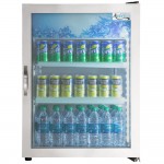 Avantco CRM-5-HC Stainless Steel Countertop Display Refrigerator with Swing Door - 3.9 Cu. Ft. Avantco CRM-5-HC Stainless Steel Countertop Display Refrigerator with Swing Door - 3.9 Cu. Ft.