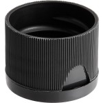 28/410 Black Unlined Flip Top Lid - 100/Pack 28/410 Black Unlined Flip Top Lid - 100/Pack