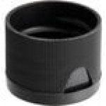 28/410 Black Unlined Flip Top Lid - 100/Pack 28/410 Black Unlined Flip Top Lid - 100/Pack