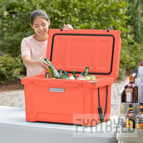 CaterGator CG45CL Coral 45 Qt. Rotomolded Outdoor Cooler / Ice Chest