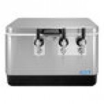 Coldbreak JOCK-3TF-SS54 Stainless Steel 3 Faucet 54 Qt. Insulated Jockey Box with Front Inputs and 50 ft. Coils