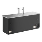 True TDD-4-HC 2 Single Tap Kegerator Beer Dispenser - Black, 4 (1/2) Keg Capacity