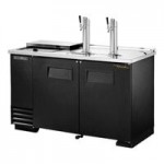 True TDD-4-HC 2 Single Tap Kegerator Beer Dispenser - Black, 4 (1/2) Keg Capacity