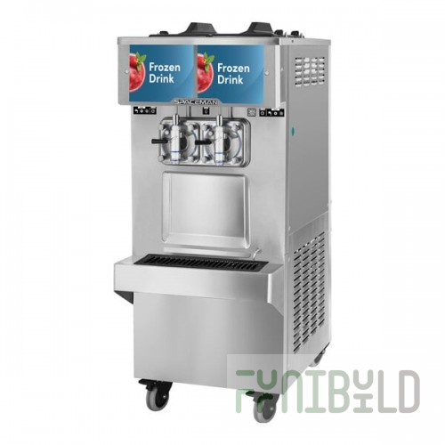 Spaceman 6795-CL 40 qt. Double Ultra High Output Free-Standing Slushy / Granita Frozen Drink Machine - 208-230V