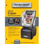 Hamilton Beach HBH755R Eclipse 64 oz. High Performance Blender - 120V, 3 hp Hamilton Beach HBH755R Eclipse 64 oz. High Performance Blender - 120V, 3 hp