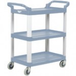 Vollrath 97006 Black Multi-Purpose Utility Cart with Three Shelves