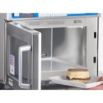 Solwave Ameri-Series Space Saver Heavy-Duty Stainless Steel Commercial Microwave with Push Button Controls - 208/240V, 2,100W