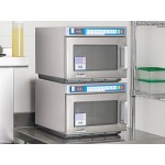 Solwave Ameri-Series Space Saver Heavy-Duty Stainless Steel Commercial Microwave with Push Button Controls - 208/240V, 2,100W