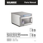 Solwave Ameri-Series Space Saver Heavy-Duty Stainless Steel Commercial Microwave with Push Button Controls - 208/240V, 2,100W