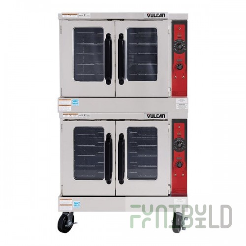 Vulcan VC55ED-480/3 Double Deck Full Size Electric Convection Oven - 480V, Field Convertible, 24 kW