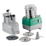 AvaMix Revolution CFBB342D Combination Food Processor with 3 Qt. Stainless Steel Bowl, Continuous Feed, and 2 Discs - 1 hp AvaMix Revolution CFBB342D Combination Food Processor with 3 Qt. Stainless Steel Bowl, Continuous Feed, and 2 Discs - 1 hp