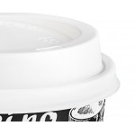 Choice 12 oz. Smooth Double Wall Coffee Break Print Paper Hot Cup and Lid - 100/Case Choice 12 oz. Smooth Double Wall Coffee Break Print Paper Hot Cup and Lid - 100/Case