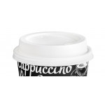 Choice 12 oz. Smooth Double Wall Coffee Break Print Paper Hot Cup and Lid - 100/Case Choice 12 oz. Smooth Double Wall Coffee Break Print Paper Hot Cup and Lid - 100/Case