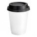 Choice 12 oz. Smooth Double Wall Coffee Break Print Paper Hot Cup and Lid - 100/Case Choice 12 oz. Smooth Double Wall Coffee Break Print Paper Hot Cup and Lid - 100/Case