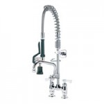 Krowne Royal Series 17-109WL 1.15 GPM Wall-Mount Pre-Rinse Faucet with 8 Krowne Royal Series 17-109WL 1.15 GPM Wall-Mount Pre-Rinse Faucet with 8