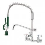 Krowne Royal Series 17-109WL 1.15 GPM Wall-Mount Pre-Rinse Faucet with 8 Krowne Royal Series 17-109WL 1.15 GPM Wall-Mount Pre-Rinse Faucet with 8