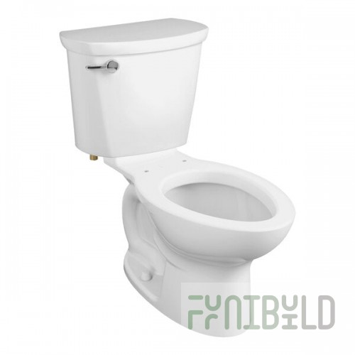 American Standard Cadet PRO 215CA004.020 White Vitreous China Floor-Mount Standard Height Elongated Toilet - 1.6 GPF