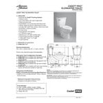 American Standard Cadet PRO 215CA004.020 White Vitreous China Floor-Mount Standard Height Elongated Toilet - 1.6 GPF