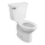 American Standard Cadet PRO 215CA004.020 White Vitreous China Floor-Mount Standard Height Elongated Toilet - 1.6 GPF