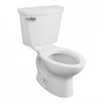American Standard Cadet PRO 215CA004.020 White Vitreous China Floor-Mount Standard Height Elongated Toilet - 1.6 GPF