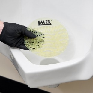 Lavex Citrus Scent EVA Deodorizing Gel Urinal Screen - 10/Case Lavex Citrus Scent EVA Deodorizing Gel Urinal Screen - 10/Case