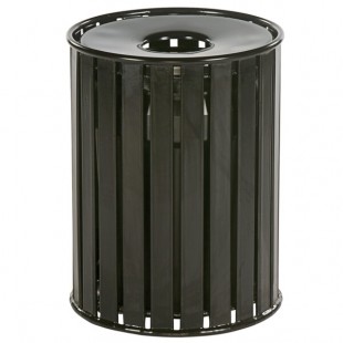 Wabash Valley LR300S Wabash 32 Gallon Slat Plastisol Coated Steel Mesh Outdoor Round Trash Can Wabash Valley LR300S Wabash 32 Gallon Slat Plastisol Coated Steel Mesh Outdoor Round Trash Can