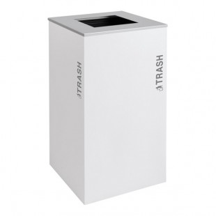 Ex-Cell Kaiser RC-KD36-T BT-WHT Black Tie Kaleidoscope White Gloss 36 Gallon Square Trash Can Ex-Cell Kaiser RC-KD36-T BT-WHT Black Tie Kaleidoscope White Gloss 36 Gallon Square Trash Can